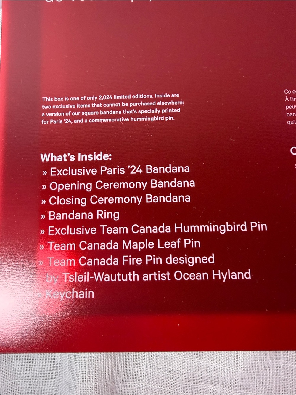 lululemon Team CANADA Collector Box Paris 2024 - Picture 14 of 16